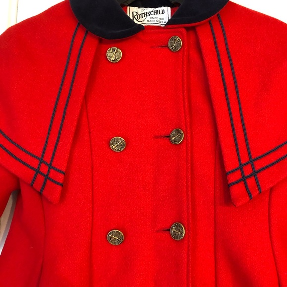 Rothschild Jackets & Coats Vtg Rothschild Girls Nautical Wool